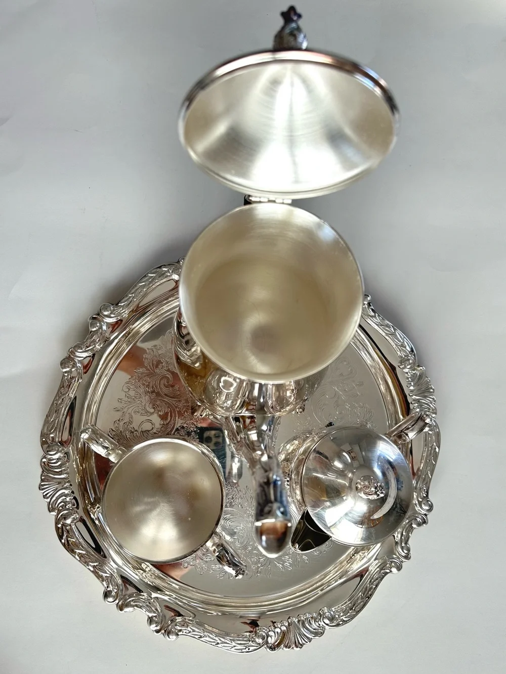 Sheridan Taunton Silversmiths Silverplate Four-Piece Coffee Service Set  Vintage